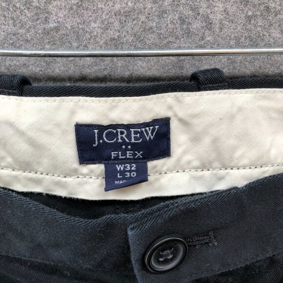 J. Crew Athletic Slim Flex Chino Pant Mens 32x30 Black Stretch Flat Front - Picture 6 of 12